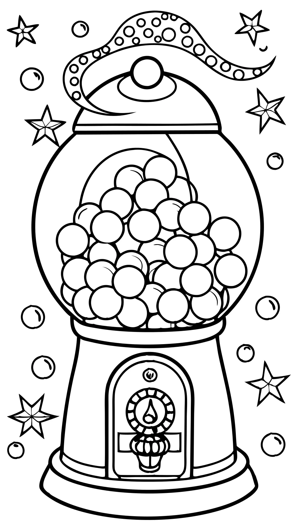 coloriage de machine bubble-gum